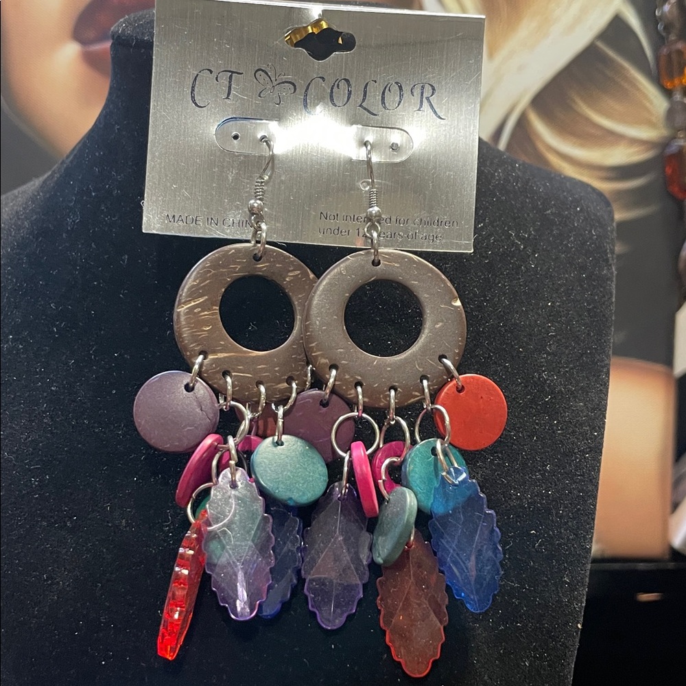 Multicolor Dangle Earrings SOLD